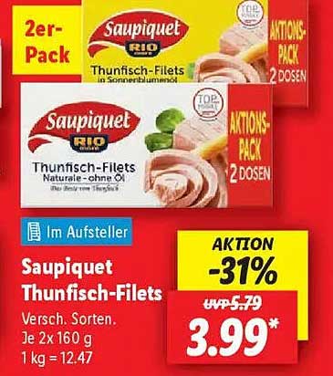 Saupiquet Thunfisch-Filets 2er-Pack
