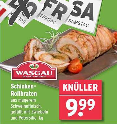 Schinken-Rollbraten aus magerem Schweinefleisch