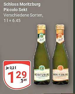 Schloss Moritzburg Piccolo Sekt - Verschiedene Sorten