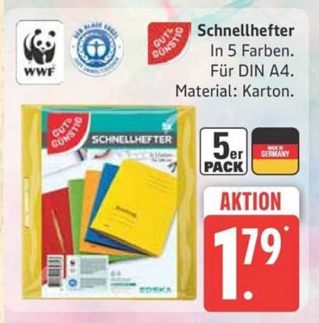 Schnellhefter 5er Pack in verschiedenen Farben