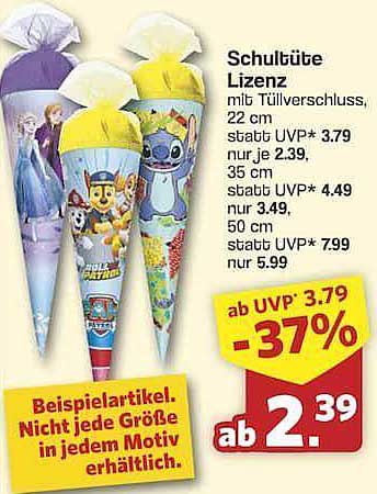 Schultüte Lizenz mit Tüllverschluss