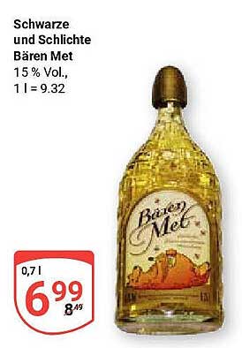 Schwarze und Schlichte Bären Met 0,7 l