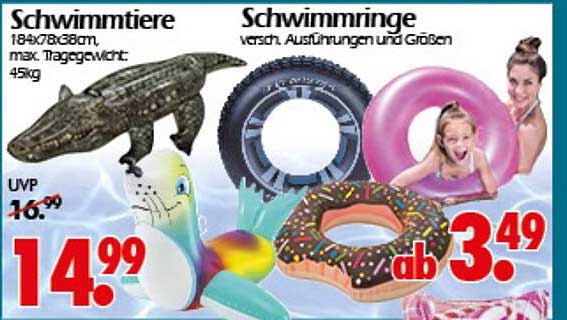 Schwimmtiere und -ringe für den perfekten Badespaß