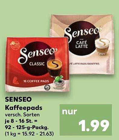 SENSEO Kaffeepads - Verschiedene Sorten, 16 St.
