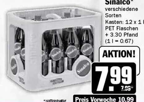 Sinalco Kasten 12 x 1, verschiedene Sorten - Jetzt im Hit-Prospekt!
