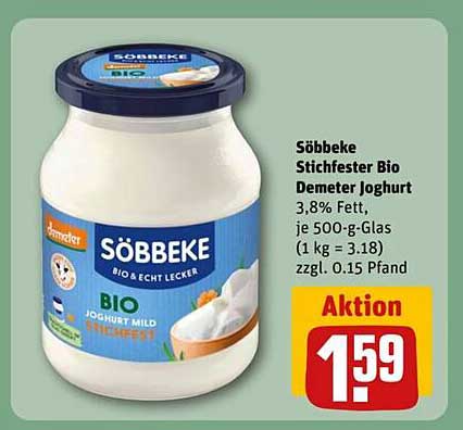 Söbbeke Stichfester Bio Demeter Joghurt 500 g