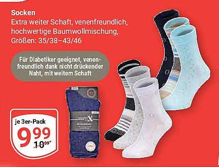 Socken – Extra weiter Schaft, venenfreundlich, hochwertig