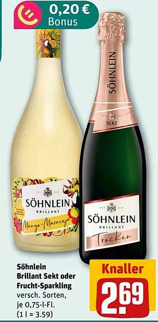 Söhnlein Brillant Sekt oder Frucht-Sparkling