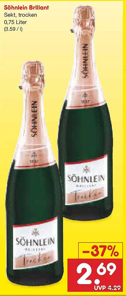 Söhnlein Brillant Sekt, trocken 0,75 Liter