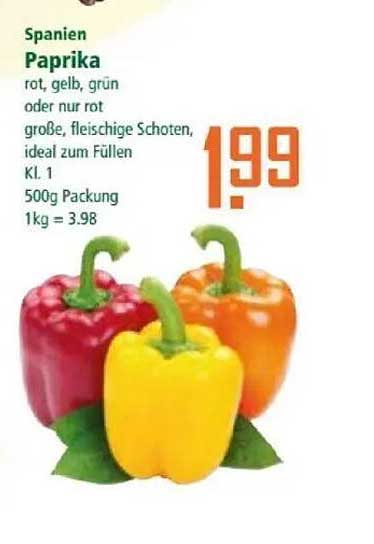 Spanische Paprika - rot, gelb, grün oder nur rot