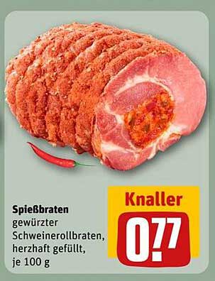 Spißbraten - gewürzter Schweinerollbraten, herzhaft gefüllt, je 100 g