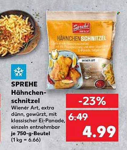 SPREHE Hähnchenschnitzel Wiener Art, 750 g-Beutel