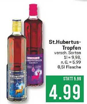 St. Hubertus-Tropfen - verschiedene Sorten