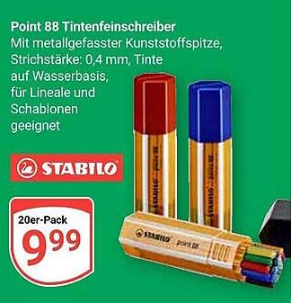 Stabilo Point 88 Tintenfeinschreiber 20er-Pack