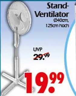 Stand-Ventilator 40cm, 125cm hoch