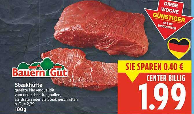 Steakhüfte - gereifte Markenqualität vom deutschen Jungbullen