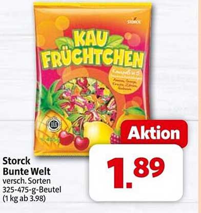 Storck KAU Früchtchen Bunte Welt 325-475 g