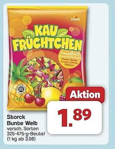 Storck Kau Früchtchen - Bunte Welt 325-475 g