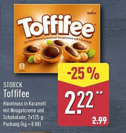 STORCK Toffifee - Haselnuss in Karamell mit Nougatcreme und Schokolade