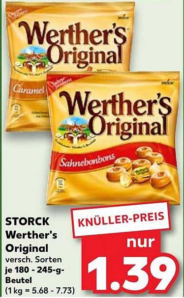 STORCK Werther's Original verschiedene Sorten 180 - 245-g-Beutel