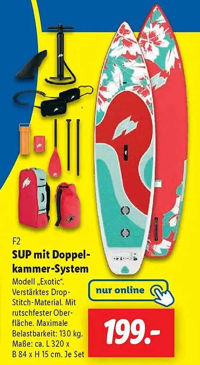 SUP mit Doppelkammer-System Modell „Exotic“