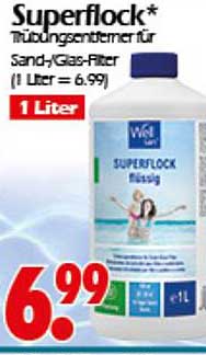 Superflock* Trübungsentferner für Sand-/ Glas-Filter (1 Liter = 6,99)