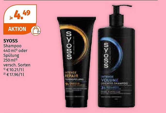 SYOSS Shampoo 440 ml oder Spülung 250 ml