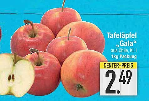 Tafeläpfel „Gala“ aus Chile, Kl. I, 1 kg Packung