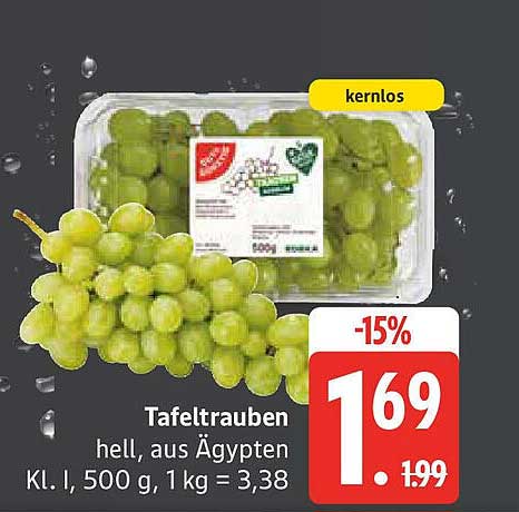 Tafeltrauben hell, aus Ägypten, 500 g