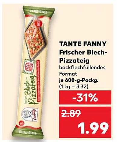 TANTE FANNY Frischer Blech-Pizzateig