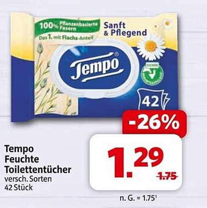 Tempo Feuchte Toilettentücher