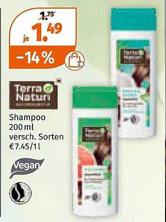 Terra Natur Shampoo 200 ml - verschiedene Sorten zum exklusiven Preis