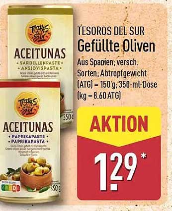 TÉSOROS DEL SUR Gefüllte Oliven
