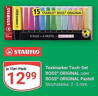 Textmarker Tisch-Set BOSS® ORIGINAL oder BOSS® ORIGINAL Pastell