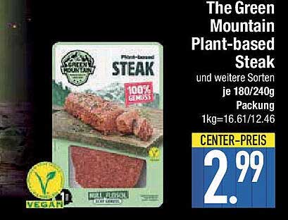 The Green Mountain Plant-based Steak 180/240g