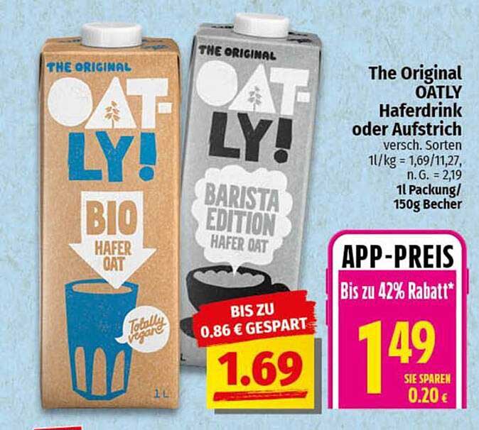 The Original OATLY Haferdrink oder Aufstrich