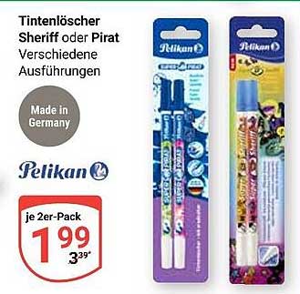 Tintenlöscher Sheriff oder Pirat – Verschiedene Ausführungen