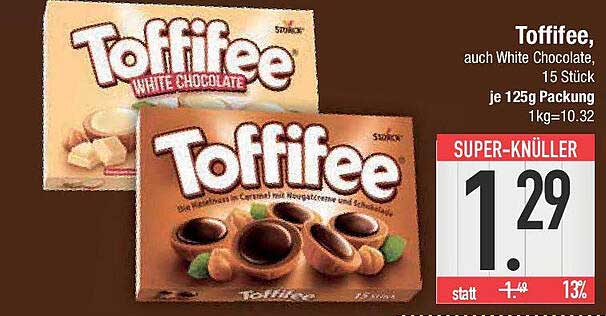 Toffifee, auch White Chocolate, 15 Stück