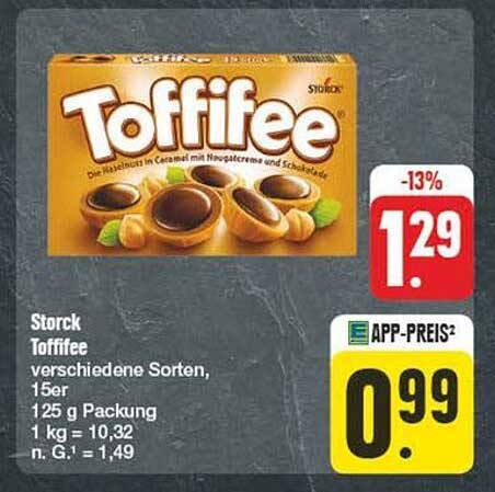 Toffifee von Storck in verschiedenen Sorten, 15er Packung