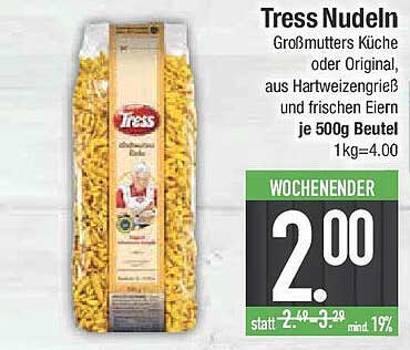 Tress Nudeln - Großmutters Küche oder Original