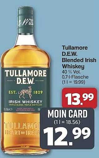 Tullamore D.E.W. Blended Irish Whiskey 0,7 l