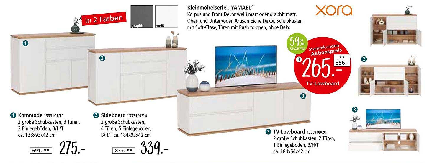 TV-Lowboard "YAMAEL" - 59% sparen!