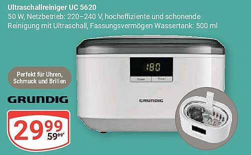 Ultraschallreiniger UC 5620 von Grundig