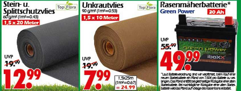 Unkrautvlies 90 g/m² (1,5 x 10 Meter)