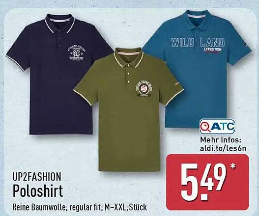 UP2FASHION Poloshirt – Reine Baumwolle in verschiedenen Farben