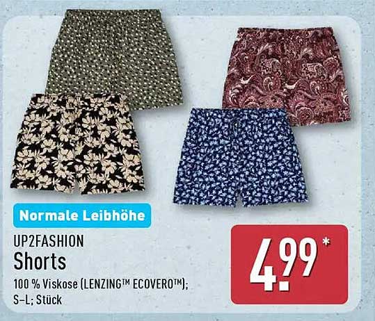 UP2FASHION Shorts - 100 % Viskose (LENZING™ ECOVERO™) für nur 4,99 €