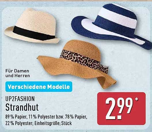 UP2FASHION Strandhut für Damen und Herren