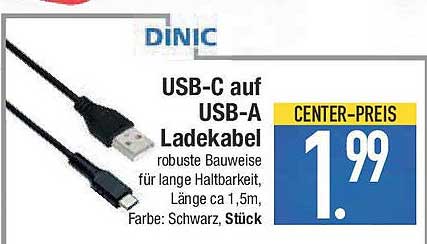 USB-C auf USB-A Ladekabel