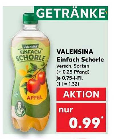 VALENSINA Einfach Schorle - Apfel - 0,75l