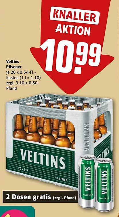 Veltins Pilsener - Kasten mit 20 x 0,5 l Flaschen